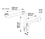 Сифон за мивка/шкаф спестяващ място, U-Plus, Bonomini 2930SP34B0 - Image 7