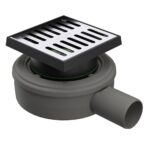 Подов сифон 10х10 см, ф40мм, H48mm, Micro Drain, Bonomini 60461IXL40S2N