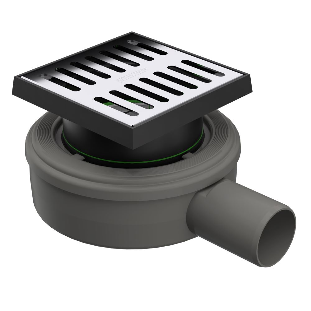60461IXL40S2N Подов сифон 10х10 см, ф40мм, H48mm, Micro Drain, Bonomini 60461IXL40S2N - Image 1