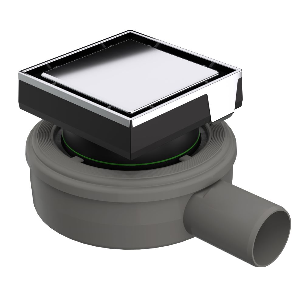 60463MXL40S2N Подов сифон за плочка 10х10 см, ф40мм, H48mm, Micro Drain, Bonomini 60463MXL40S2N - Image 1
