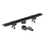Линеен сифон 60-80см, черен мат за вграждане на плочка Canalissima Stainless Steel, Bonomini 6825BL60S