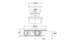 Подов сифон 10х10см с 5 изхода ф40/50мм MAXI DRAIN, Bonomini 6956CX50S9 * - Image 2