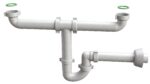 Сифон за двойна кухненска мивка 11/2" x ф40мм, Bonomini 1620CP40B0 - Image 2