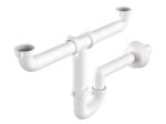 Сифон за двойна кухненска мивка 11/2" x ф40мм, Bonomini 1620CP40B0