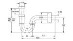 Тръбен сифон за мивка, 11/4" х ф32мм, Bonomini, Monster-Tubular, 2710PP30B0 - Image 2
