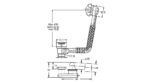 Сифон за вана автоматичен Extensa, Bonomini 4028AB50S7 - Image 5