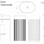 Свободностояща мивка за баня Avonite Oval Diamonds Solid Stone в цвят по RAL