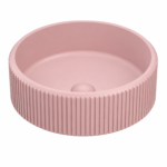 Мивка за баня ф41,6 см, за монтаж върху мебел/плот Vigo Round Stripes Solid Stone в цветове по RAL