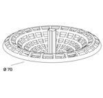 Цедка за витло за кухненска мивка ф70-80мм, PP, бял, Bonomini 1868GZ80B0 - Image 2