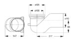 Коляно за WC ф80-110мм х 110мм, бял, Bonomini 84319PP90C0 - Image 4