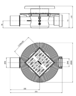 Подов сифон ф40/50мм с решетка 10х10см и доп. вход ф40мм, Go Go Bonomini 61961IX10B9 - Image 9